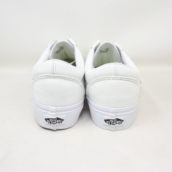 Vans Old Skool Platform Stacked Shoe Sneaker All True White Mens 7.5 / Womens 9 - Picture 6 of 12